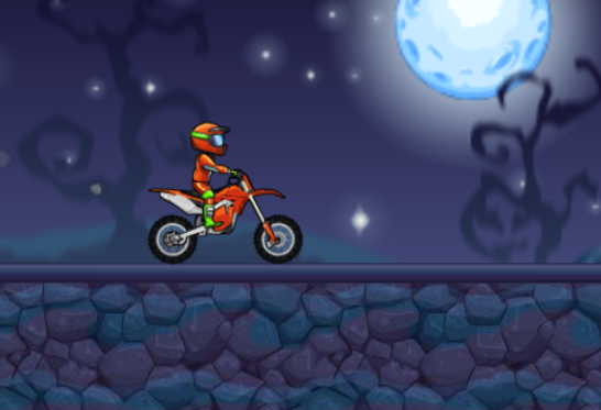 Play Moto X3M Spooky Land game